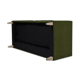 English Elm James 74" Modern Tuxedo Sofa, Olive Green Performance Velvet