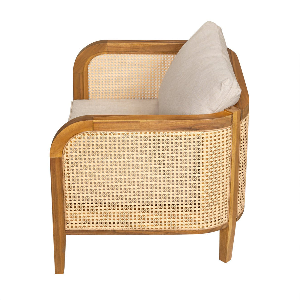 English Elm Christopher Knight Home® - Kirkby Stylish Outdoor Cushioned Arm Chair Set Of 2 – Durable Acacia Wood & Weather-Resistant Wicker N775P265894T-S2