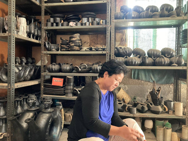 English Elm Longpi Handmade Black Pottery Décor Object - Unique Tangkhul Naga Art For Modern Interiors B346P369759