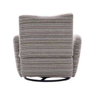 English Elm Modern Boucle 360° Swivel Leisure Chair with High‑Resilience Sponge, Supportive Curve, 550lb Capacity khaki W395P355481