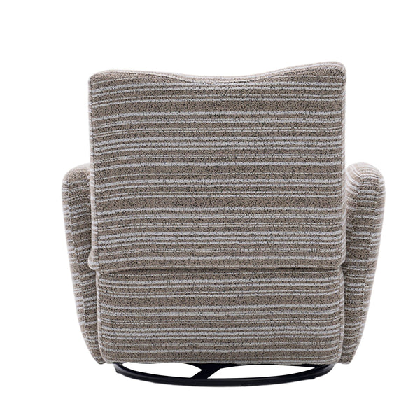 English Elm Modern Boucle 360° Swivel Leisure Chair with High‑Resilience Sponge, Supportive Curve, 550lb Capacity khaki W395P355481