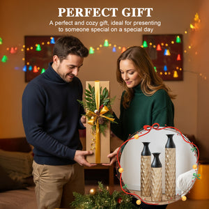 English Elm Floor Metal Vases Set Of 3 - Elegant White And Gold Decor For Modern Home Interiors, 24.8-33.8In W2796P234276