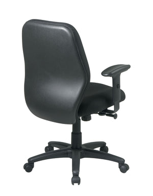 OSP Home Furnishings Mid Back Ergonomic Managers Chair with Lumbar Support and Synchro Tilt for Home Office 3121-231