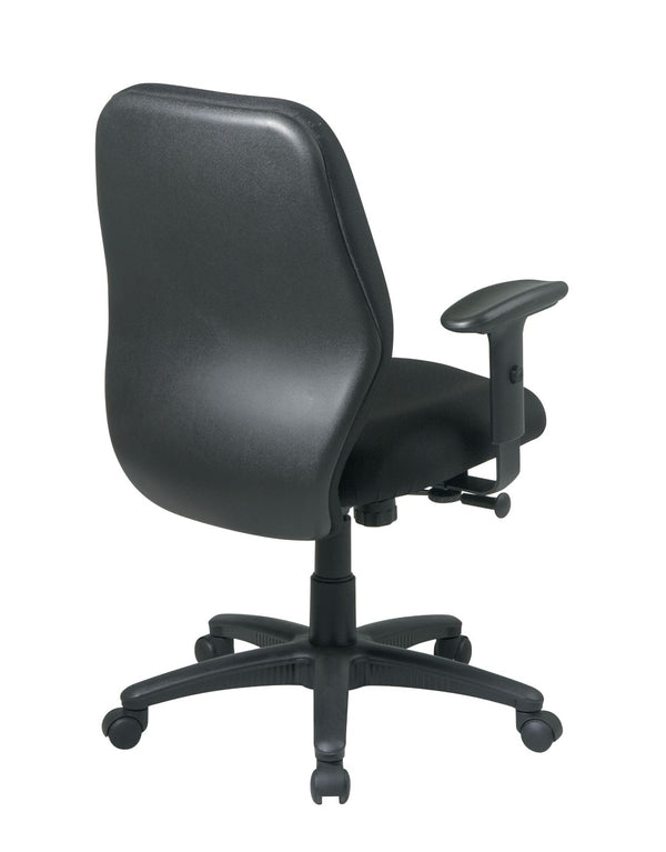 OSP Home Furnishings Mid Back Ergonomic Managers Chair with Lumbar Support and Synchro Tilt for Home Office 3121-231