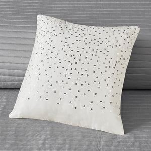 English Elm 6 Piece Rhapsody Reversible Jacquard Quilt Set Navy & Grey Full/Queen with 3 Decorative Pillows, Machine Washable B03597589