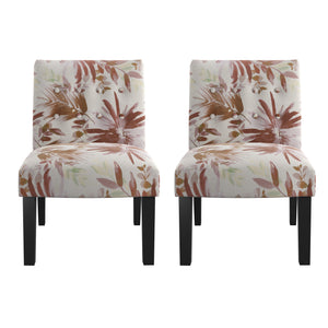 English Elm Wallace & Bay - Red Floral Accent Chair with Crimson Blooms, Engineered Wood, Compact 22"W x 31"H Stylish Seat B2709P212460