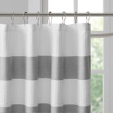 Madison Park Spa Waffle Transitional Shower Curtain with 3M Treatment MP70-1484 Grey