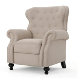 Christopher Knight Home® - Noble House - Walder Contemporary Tufted Fabric Recliner with Nailhead Trim