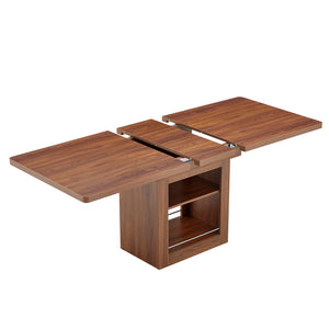 English Elm Only Extendable Dining Tabletop Foldout Surface for Compact Apartment and Kitchen Spaces Walnut W1151P411354