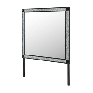 English Elm Soulmarie Large Contemporary Mirror with Sleek Wood Frame, Glitter Accents & Sturdy Dresser Connect Charcoal 40.75 L x 3.15 W x 39.37 H B201P410795