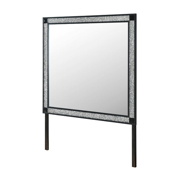 English Elm Soulmarie Large Contemporary Mirror with Sleek Wood Frame, Glitter Accents & Sturdy Dresser Connect Charcoal 40.75 L x 3.15 W x 39.37 H B201P410795
