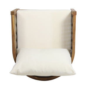 English Elm Christopher Knight Home® - Outdoor Acacia Wood Club Chairs with Teak Finish, Faux Rattan Accents & Water-Resistant Beige Cushions, Cozy Lounge Seating 70915.00