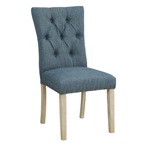 OSP Home Furnishings Preston Dining Chair  - Set of 2 Indigo