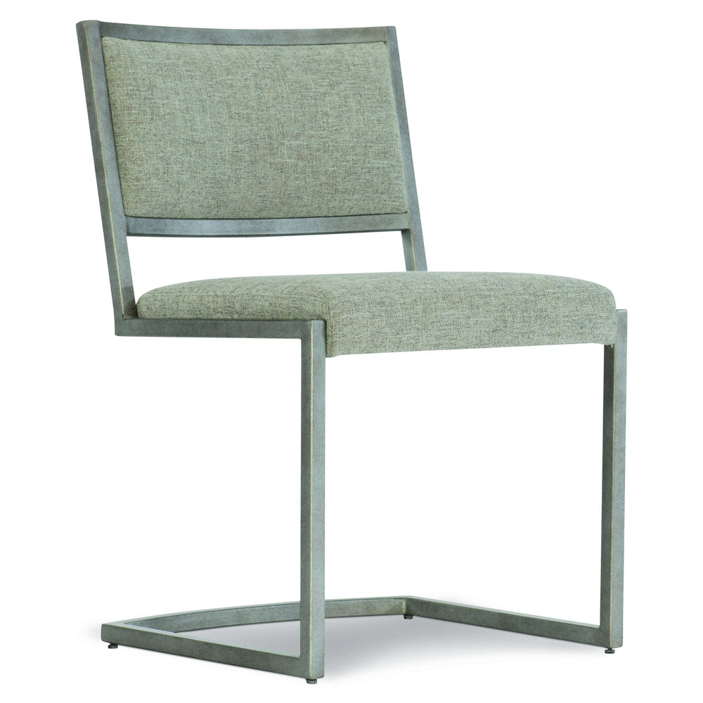 Bernhardt Bernhardt Ames Cantilever Side Chair With Glazed Silver Tubular Frame And Upholstered Half-Back, Versatile Seating 398581