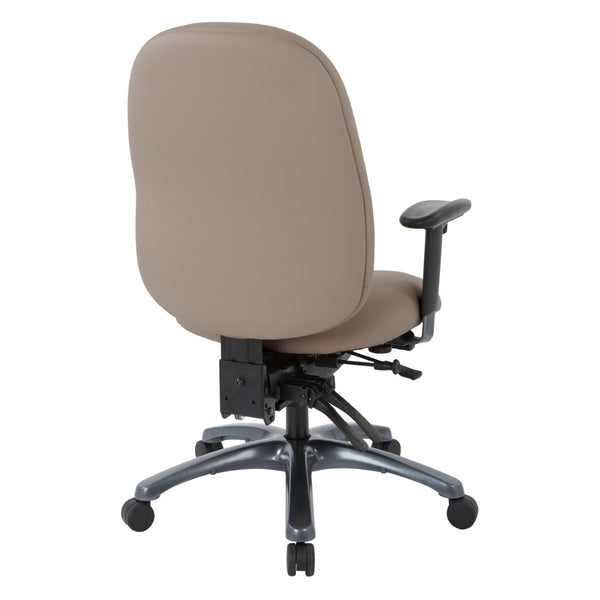 OSP Home Furnishings Multi-function Ergonomic High Back Office Chair with Lumbar Support and Titanium Base High Stratus 8511-R103