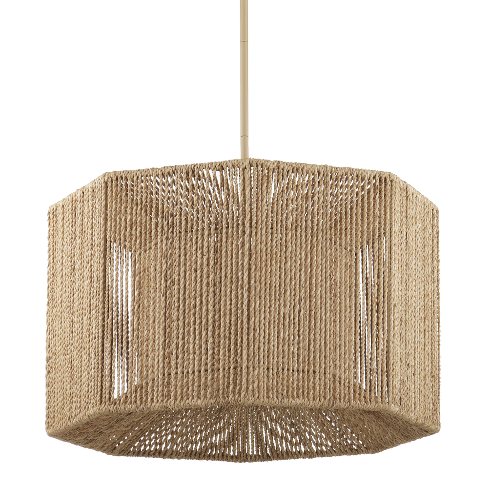 Mereworth Wrought Iron Chandelier with Abaca Rope Shade for Nautical-Inspired Interior Spaces