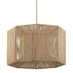 Mereworth Wrought Iron Chandelier with Abaca Rope Shade for Nautical-Inspired Interior Spaces