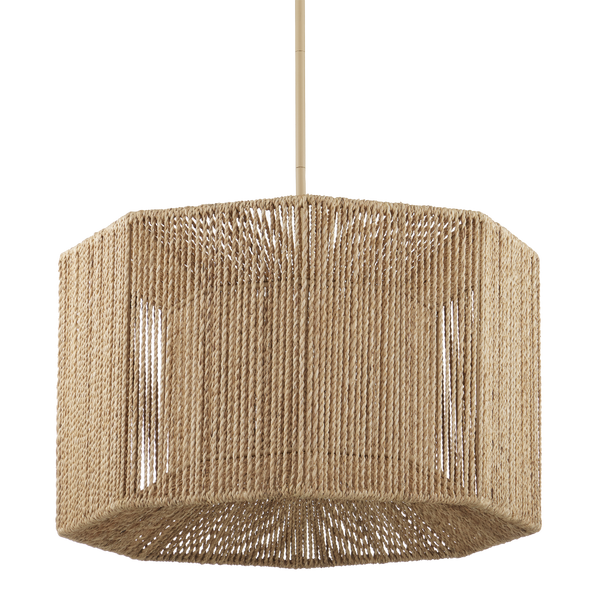 Mereworth Wrought Iron Chandelier with Abaca Rope Shade for Nautical-Inspired Interior Spaces