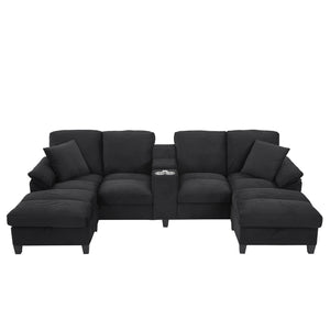 English Elm Swivel Barrel Accent Chair Chenille Tufted Round Club Seat for Living Room Lounge Black N719S002180B