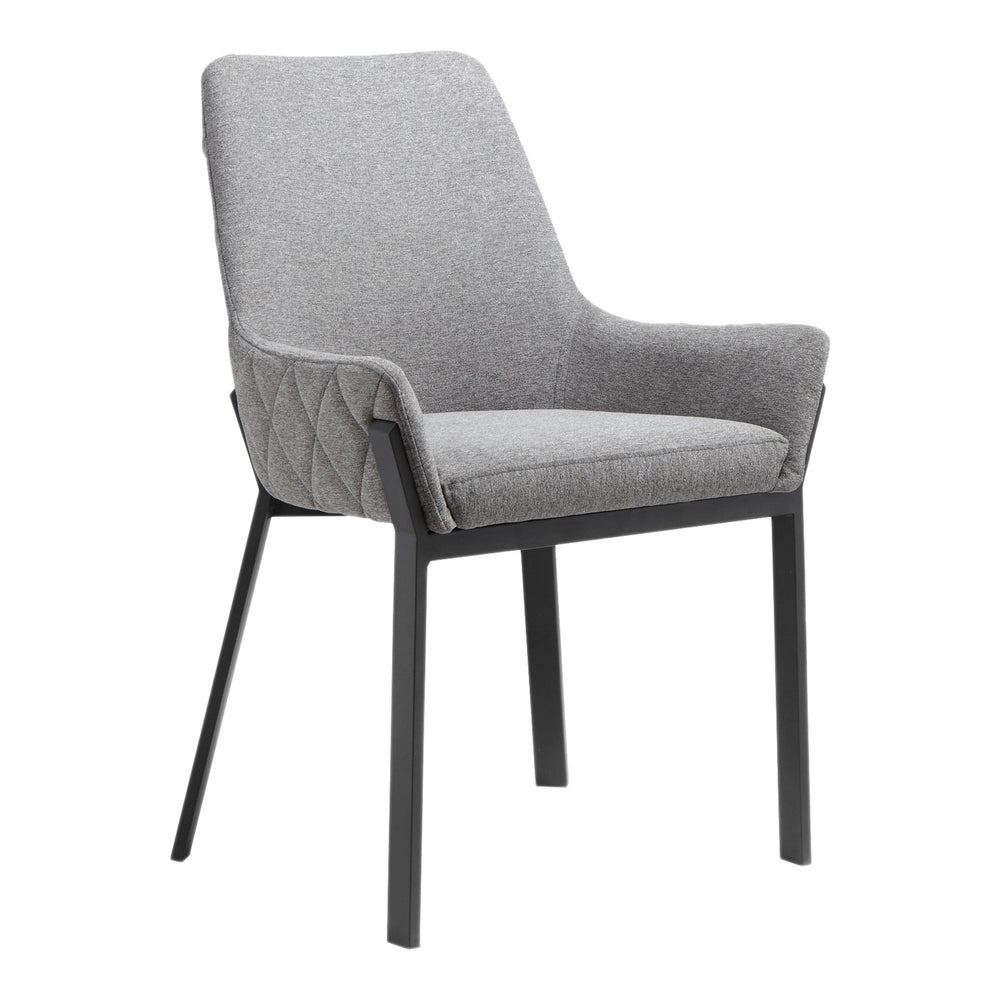 English Elm Lloyd Quilted Polyester Dining Chair Set with Iron Base for a Modern Table B2769P504203