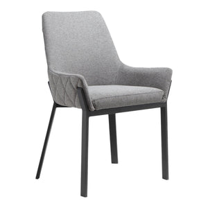 English Elm Lloyd Quilted Polyester Dining Chair Set with Iron Base for a Modern Table B2769P504203