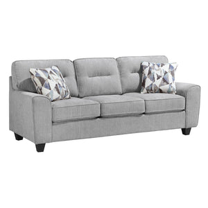 English Elm Contemporary Chenille Sofa and Loveseat Set with Pocket Coil Cushions for Living Rooms Gray B011S02475