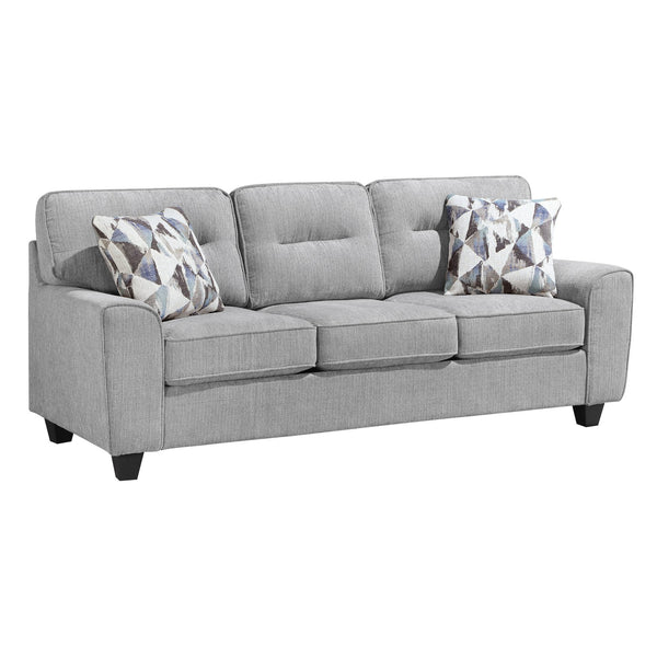 English Elm Contemporary Chenille 3 Piece Sofa Set with Pocket Coil Support and Reversible Cushions Gray B011S02476