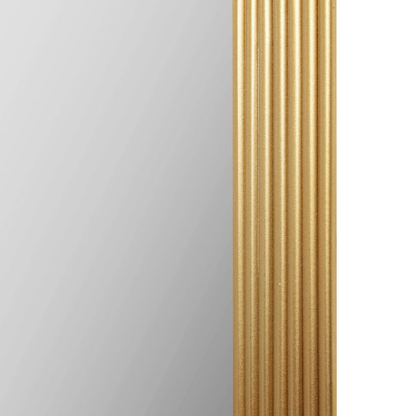 English Elm Rounded Rounded Rectangle Fluted Wall Mirror Gold Antique Metal Frame 23x35 Keyhole Hanger Indoor B035P266695