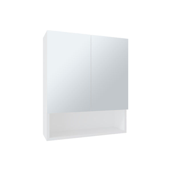 English Elm Medicine Cabinet White Engineered Wood with Mirror, 2 Doors & 3 Shelves, Compact Durable Eco-Friendly Design B097P296819