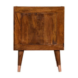 English Elm Solid Wood Manila Copper 1 Drawer Nightstand