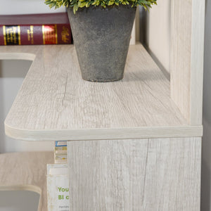 English Elm 90cm L-shaped Corner Bookcase Five Tier Open Shelving Unit for Home Office W2899P444149