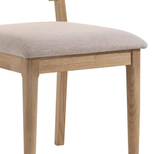 English Elm Aruk Upholstered Dining Chair Set Curved Back Tapered Wood Legs Transitional Style B056P417077