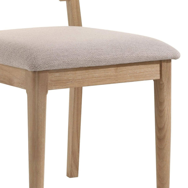English Elm Aruk Upholstered Dining Chair Set Curved Back Tapered Wood Legs Transitional Style B056P417077