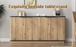 English Elm Multi-Functional Mdf Sideboard - Stylish Storage For Tvs & Tableware, Compact Design, Easy Assembly W3226P279083