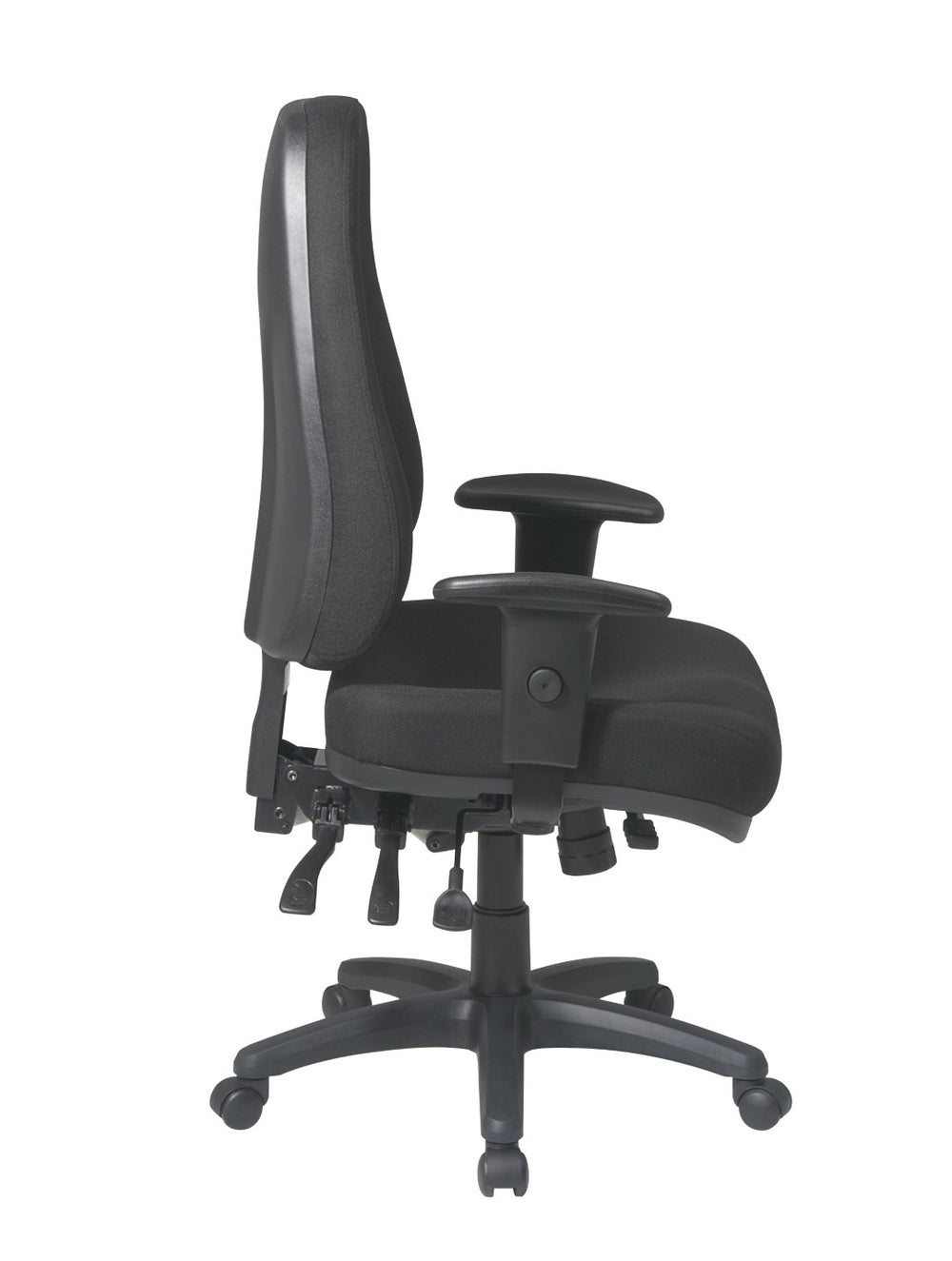 OSP Home Furnishings High Back Ergonomic Office Chair with Lumbar Support Adjustable Arms and Tilt Control 2907-231