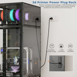 English Elm 3d Printer Cabinet with Filament Storage Rack Dust Proof Acrylic Doors Studio W3190P417762