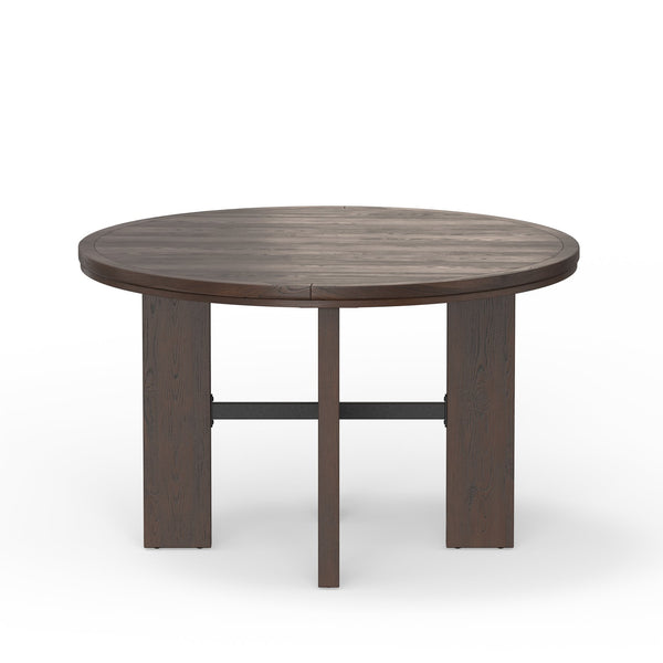 English Elm Gorman Round Walnut Dining Game Table Reversible Top Scandinavian Angled Legs B050P412221