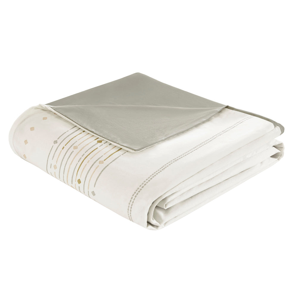 English Elm Full/Queen Nea Cotton Printed Duvet Cover Set with Trims, Tassels & Anti-Microbial Finish for Chic Bedrooms B03596468