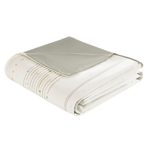 English Elm Full/Queen Nea Cotton Printed Duvet Cover Set with Trims, Tassels & Anti-Microbial Finish for Chic Bedrooms B03596468