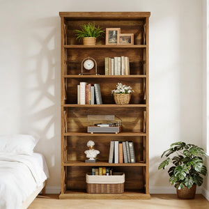 English Elm Display Cabinet Wall Mounted 5 Tier Glass Door Shelving for Collectibles Matte Black T3971P447535