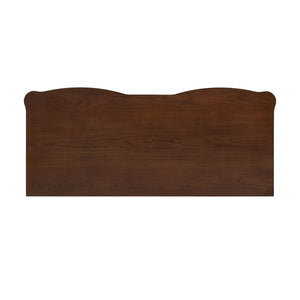English Elm 1pc Transitional Dark Cherry Rubberwood Chest Dovetail Drawers Gold Knobs Bedroom B2741P446686