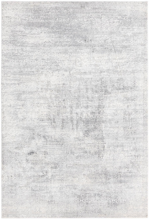 Unique Loom Finsbury Sarah Machine Made Abstract Rug Gray, Ivory 6' 1" x 9' 0"