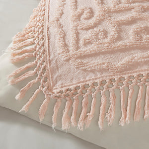 English Elm Tufted Cotton Chenille Medallion Fringe Coverlet Set Full/Queen – Boho Shabby Chic OEKO-TEX Quality Blush 18.11 L x 16.14 W x 5.12 H B03597525