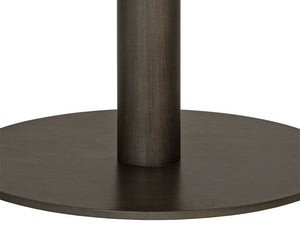 Sunpan Claudia Bistro Table - Elegant Art Deco Design with Unique Marble Top and Pewter Steel Base for Dining 24W x 24D x 30H