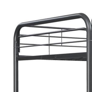English Elm Furniture Triple Bunk Bed - Space-Saving Full-Size Metal Design In Sleek Black For Modern Living W311S00052