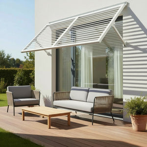 English Elm Breeze Aluminum Exterior Shutter with Powder Coat Finish and Stainless Steel Hardware B2755P470590