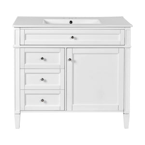 English Elm 36'' Modern Bathroom Vanity With Ceramic Sink, Soft-Close Drawers, Ample Storage & Elegant Design N710P230246K