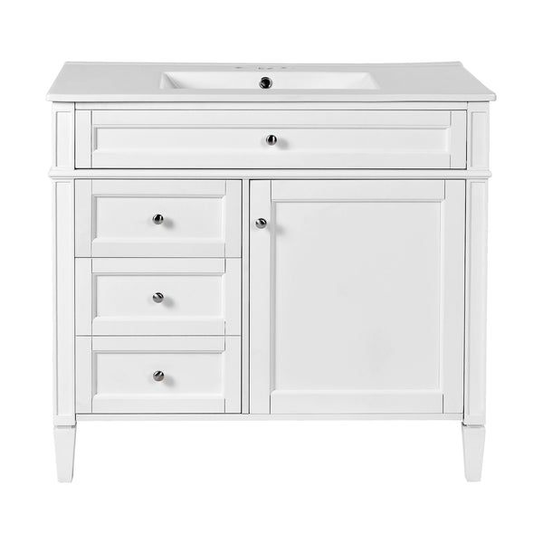 English Elm 36'' Modern Bathroom Vanity With Ceramic Sink, Soft-Close Drawers, Ample Storage & Elegant Design N710P230246K