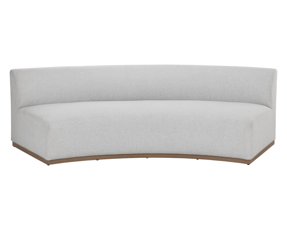 Sunpan Cadiz Modular Sofa - Elegant Gracebay Grey Fabric, Durable Teak Frame, Eco-Friendly and Stylish Comfort
