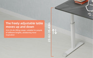 English Elm Adjustable Study Desk For All Ages – Ergonomic Height-Adjustable, Compact Design For Home & Office W1935P338357
